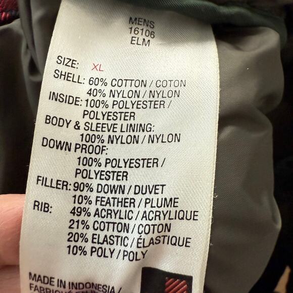 Vintage Men's Woolrich Puffer Quilted Coat with Buffalo Plain Lining Size XL - Picture 6 of 11